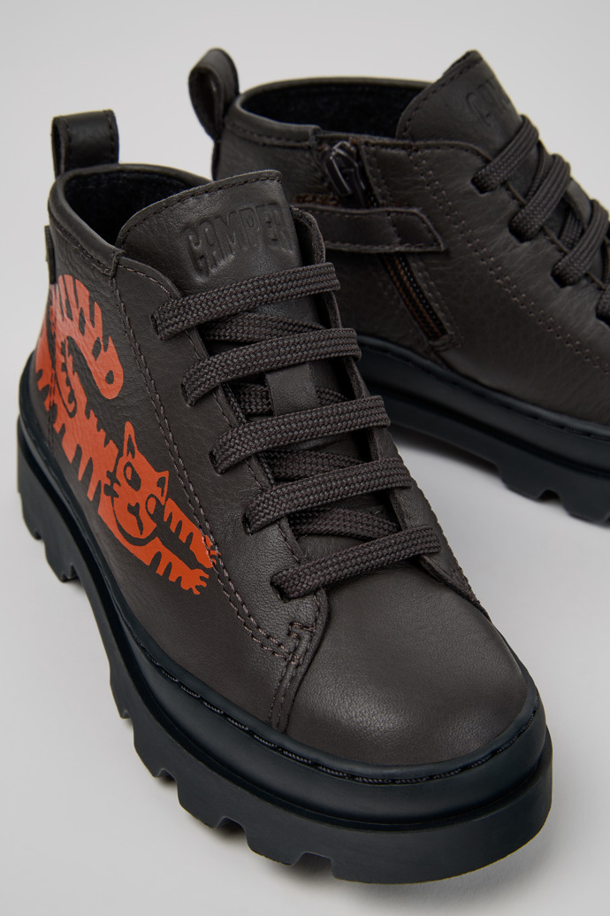 Brutus Botines de piel multicolor para niños.