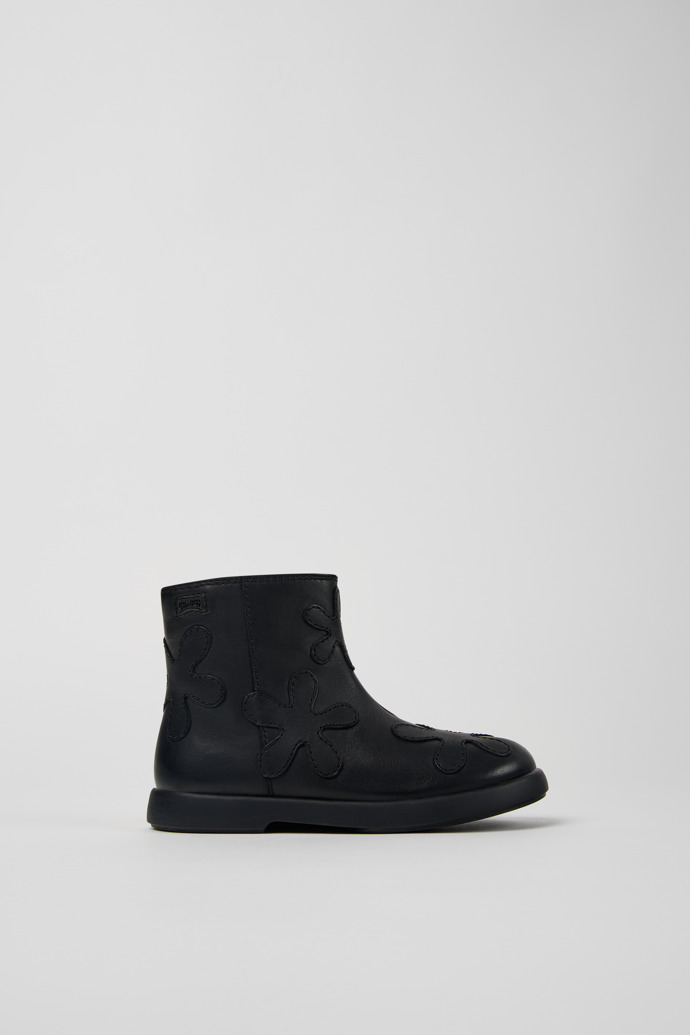 Twins Bottes en cuir noir pour enfant