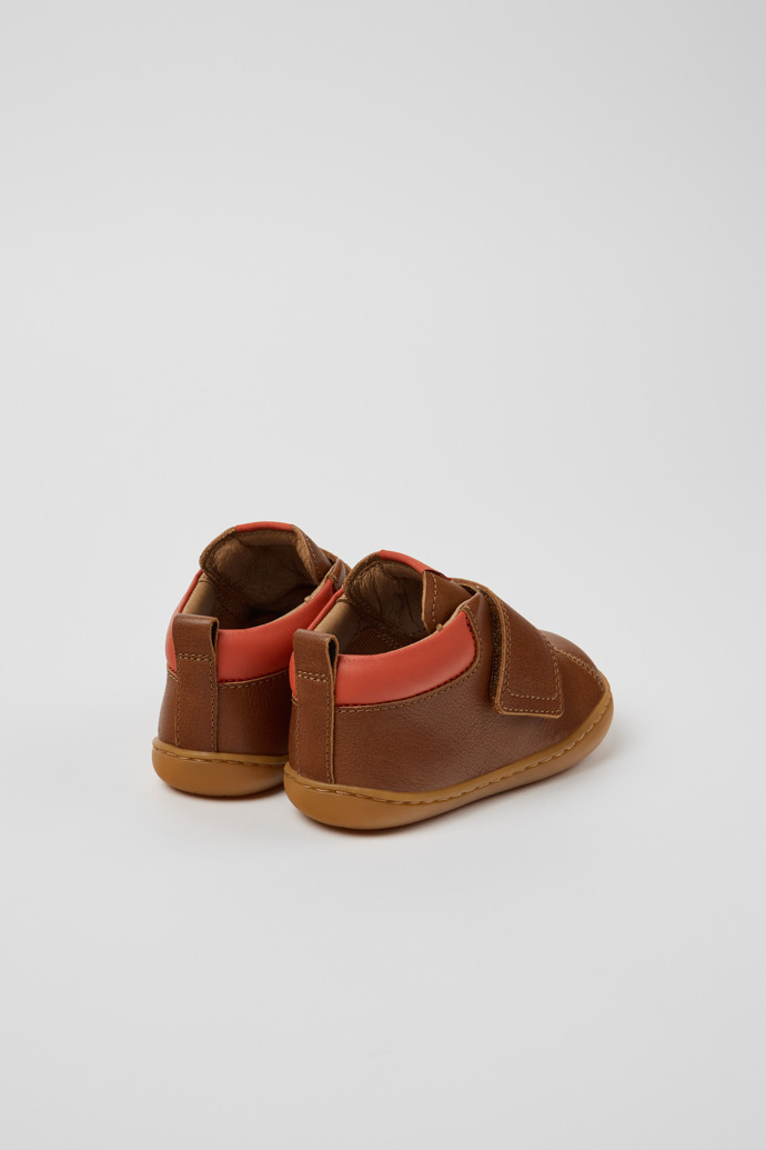 Back view of Peu Multicolor Leather Ankle Boots for Kids.
