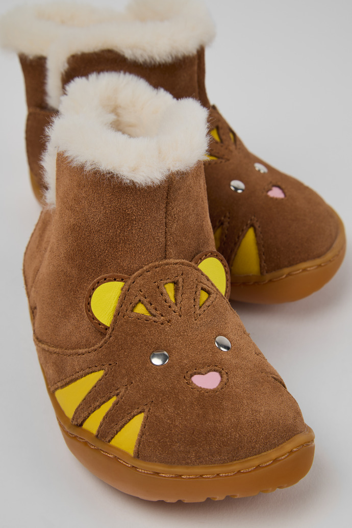 Peu Botines multicolor de nobuk y piel para niños.