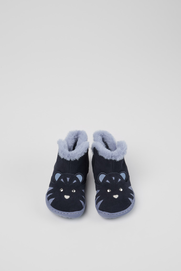 Overhead view of Peu Multicolor Nubuck and Leather Ankle Boots for Kids.