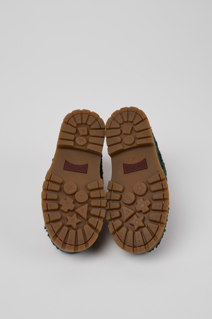 The soles of Bobo Choses x Camper Multicolor Textile and Leather Ankle Boots for Kids.