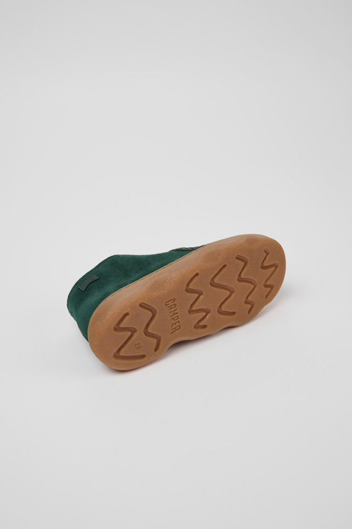The soles of Kiddo Gray Nubuck and Leather Ankle Boots for Kids.