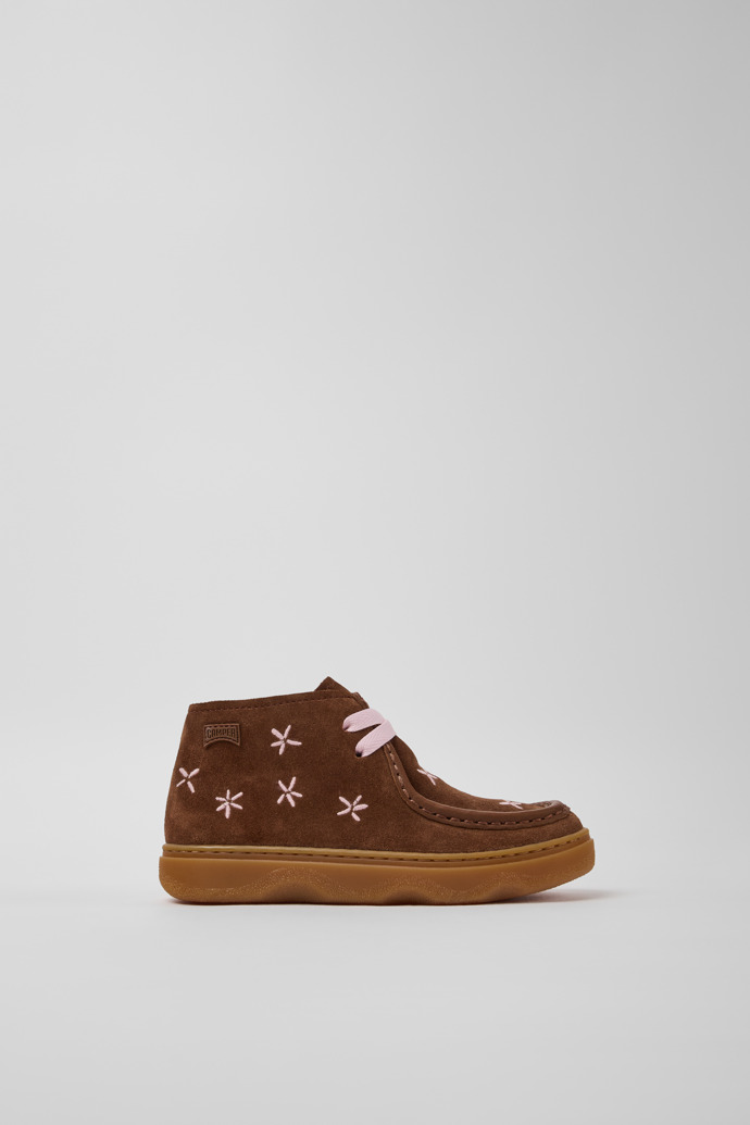 Kiddo Braune Stiefeletten aus Wildleder und Leder für Kinder.