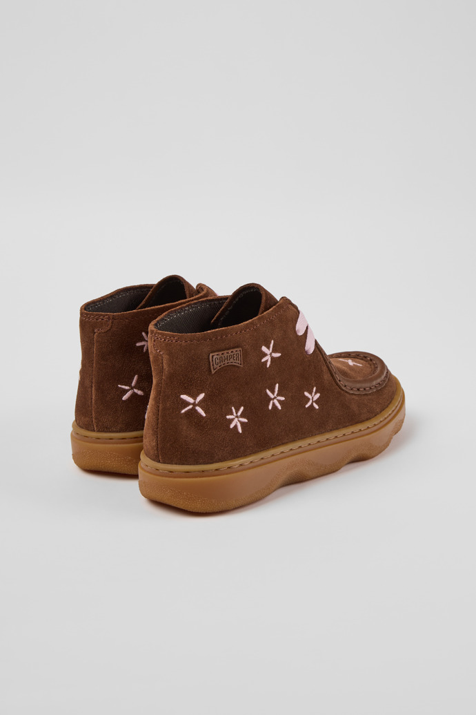 Kiddo Braune Stiefeletten aus Wildleder und Leder für Kinder.
