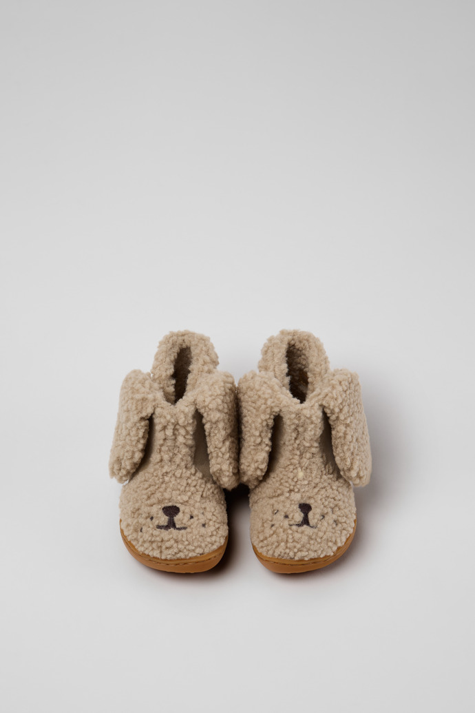 Twins Beige Stiefeletten aus Textil und Nubukleder für Kinder.