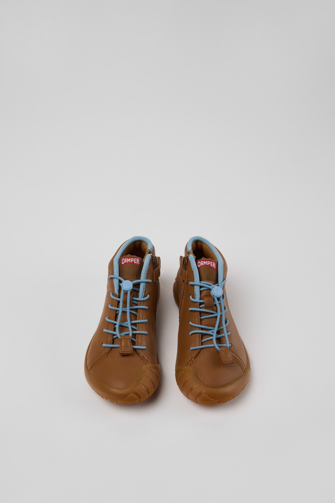 Peu Path Botins de pell marró per a infants.
