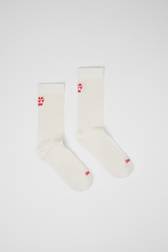 Socks PYRATEX Chaussettes mi-hautes blanches en Seacell