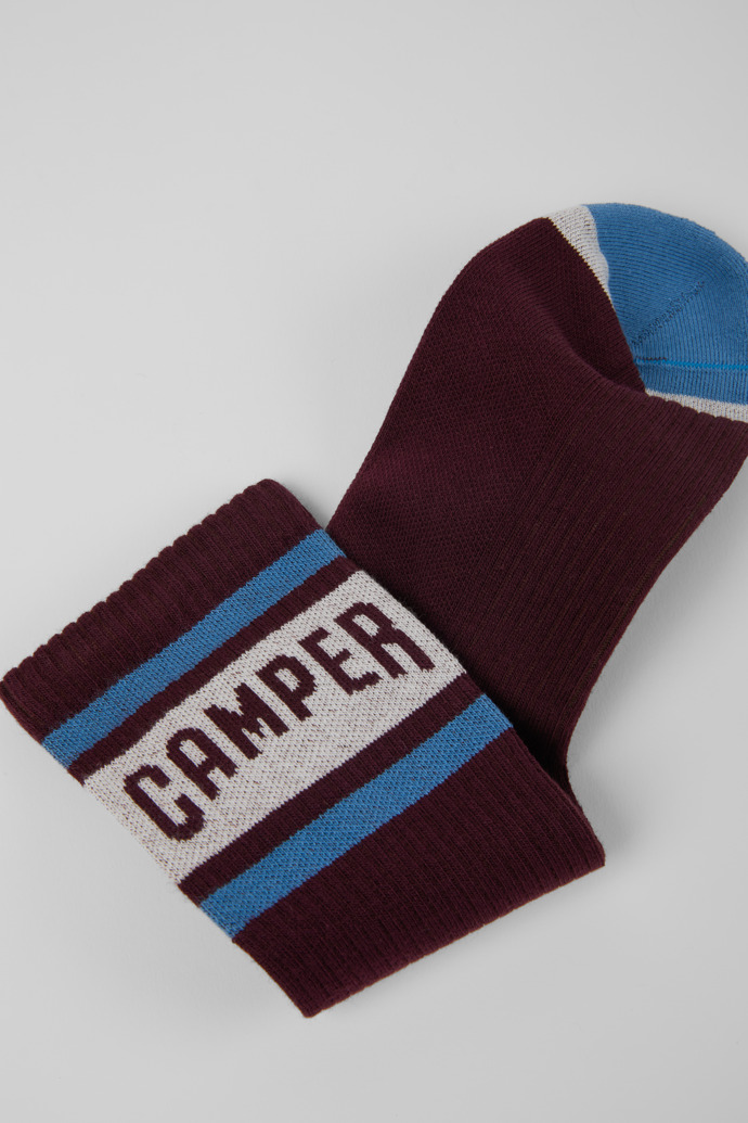 Close-up view of Socks Earth-toned mid-length socks