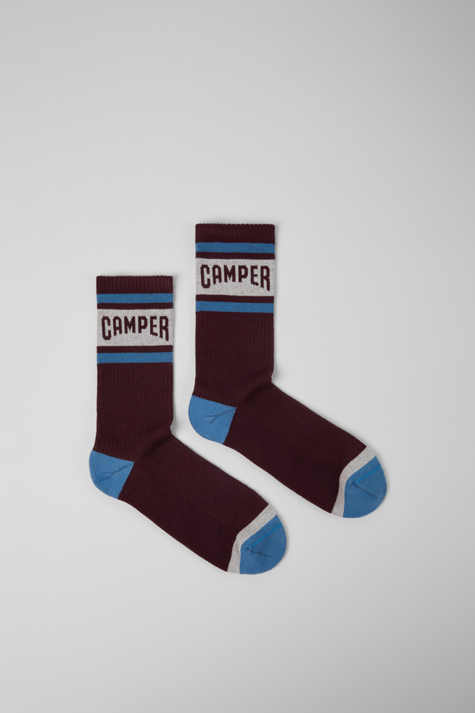 Side view of Socks Earth-toned mid-length socks