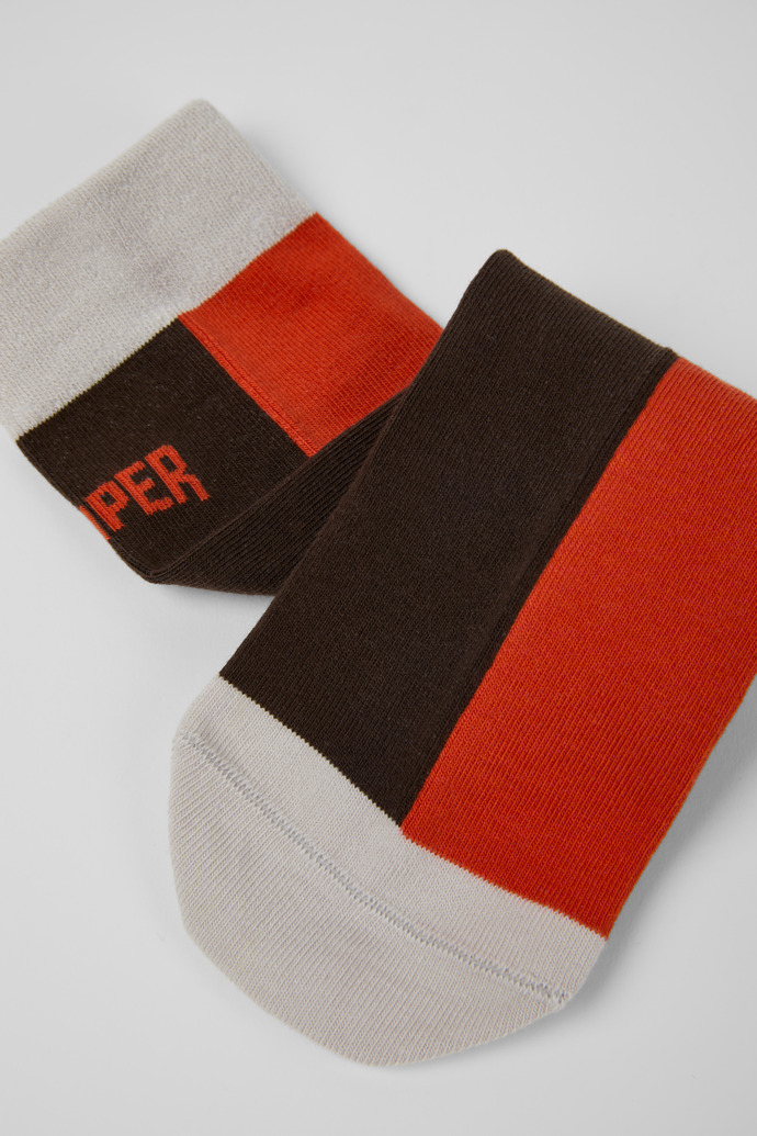 Close-up view of Socks Earthy red-toned mid-length socks
