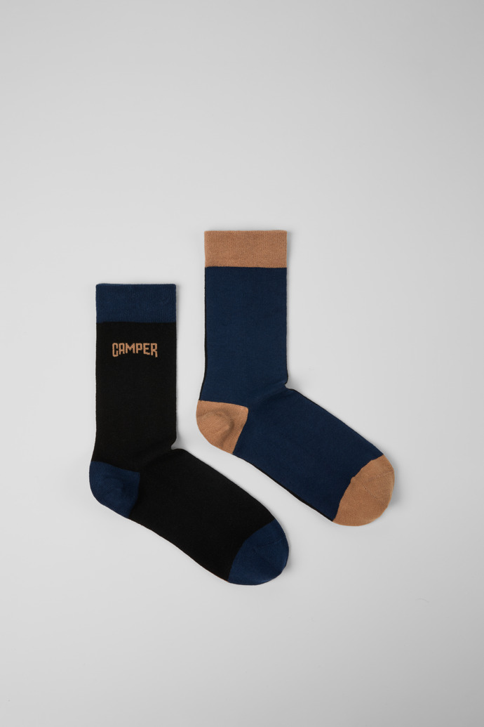 Side view of Socks Natural-toned mid-length socks