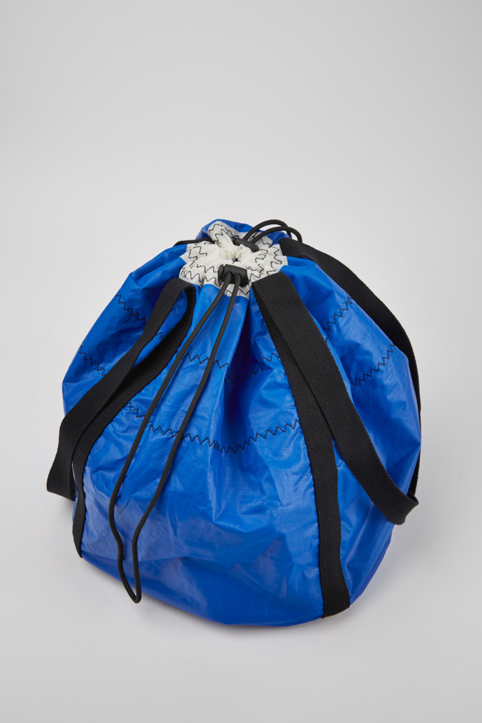 Front view of Camper x North Sails Blue and white shopper bag