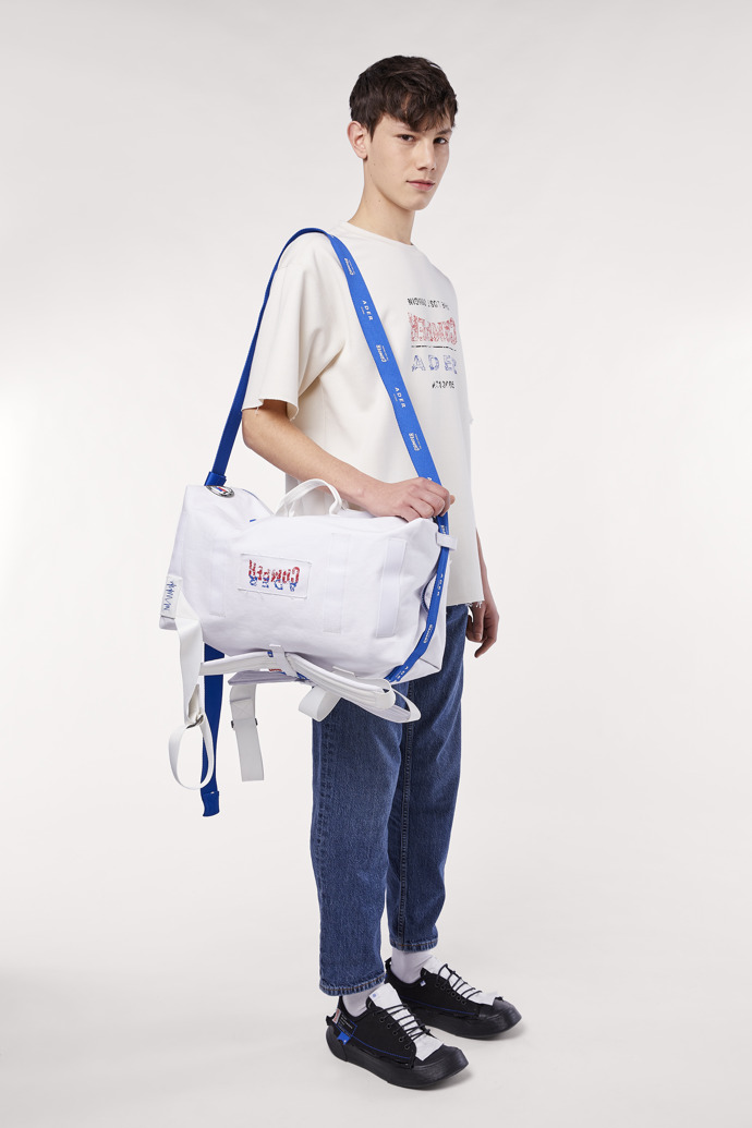 A model wearing ADERERROR Small duffel bag