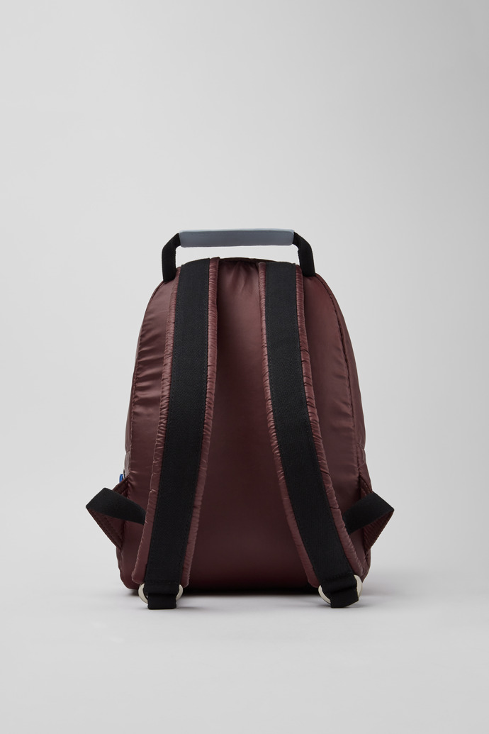 Back view of Ado Burgundy recycled nylon backpack