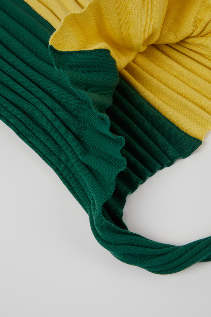 Knit TENCEL® Groen-gele knit bag van, TENCEL® Lyocell