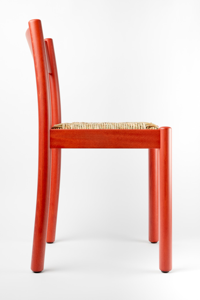 Σετ με 2, Ξύλινη καρέκλα Camper Καρέκλα Camper, κόκκινο χρώμα