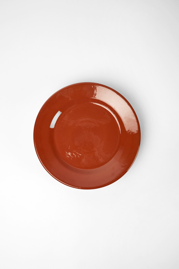 Assiette de service en terre cuite, 38 cm