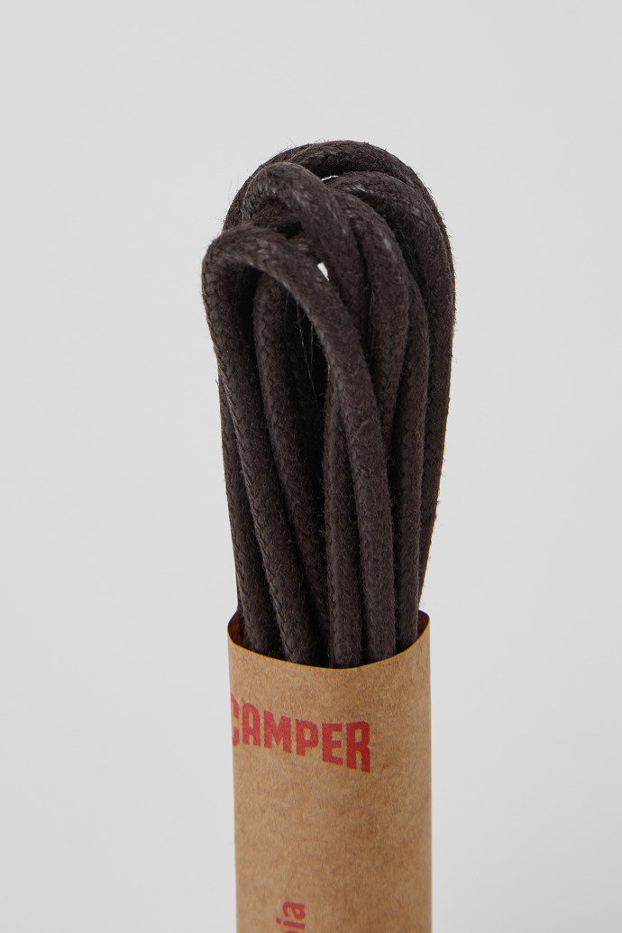 Close-up view of ACCESORIOS Round Dark Brown Laces