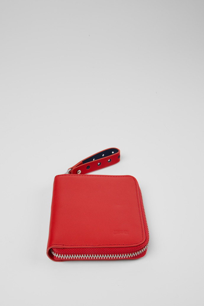 Back view of Mosa Red leather wallet