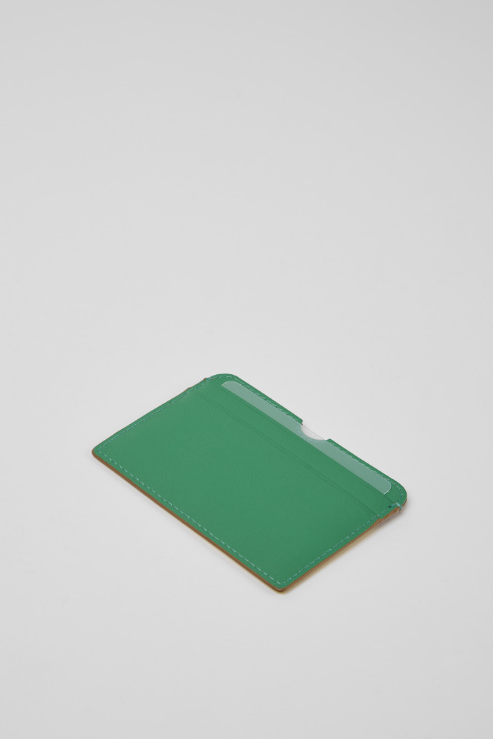 Overhead view of Mosa 100% leather cardholder