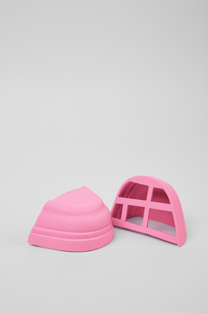 Side view of Junction Toe Caps Pink rubber toe caps