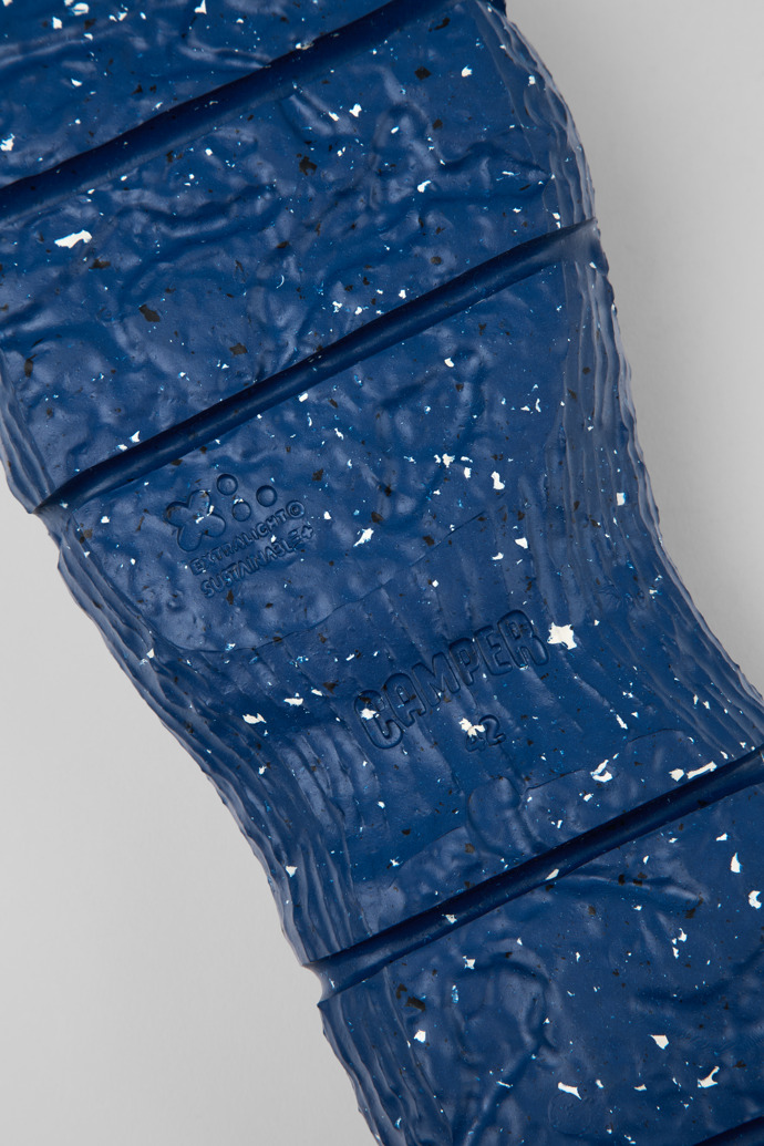 Close-up view of Roku Small Items Blue outsoles (x2) for your right and left shoes.