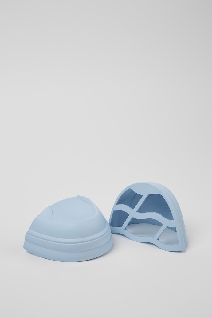 Side view of Junction Runner Toe Caps Light blue rubber toe caps