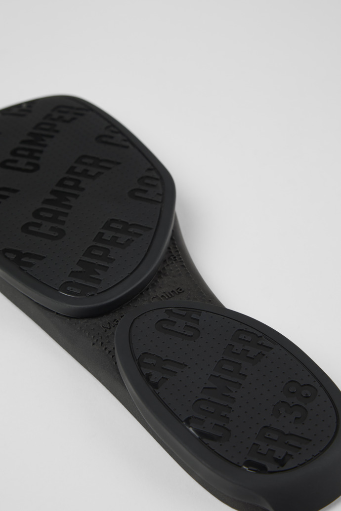 Close-up view of Right Niko Outsole Black outsoles (x2) for your right and left shoes.