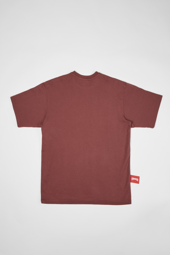 Back view of T-Shirt Burgundy T-shirt with Camper logo