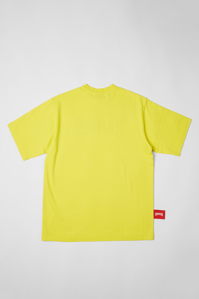 Back view of  T-Shirt Yellow unisex T-shirt with Camper logo