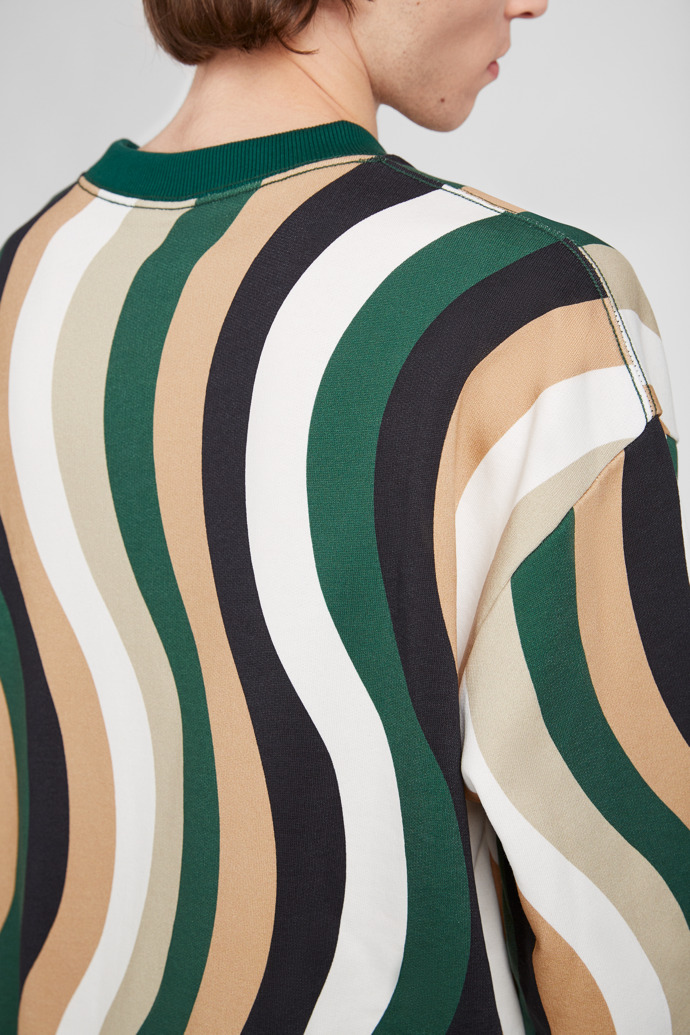 Sweatshirt Λευκό, πράσινο, μπεζ φούτερ από βιολογικό βαμβάκι