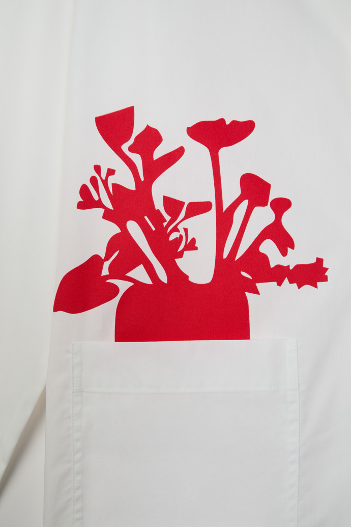 Casa Camper x La Manso Pyjama unisexe en coton blanc et rouge