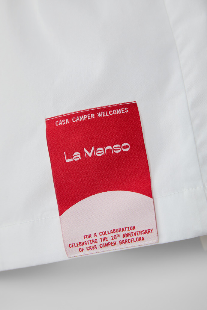 Casa Camper x La Manso Pyjama unisexe en coton blanc et rouge