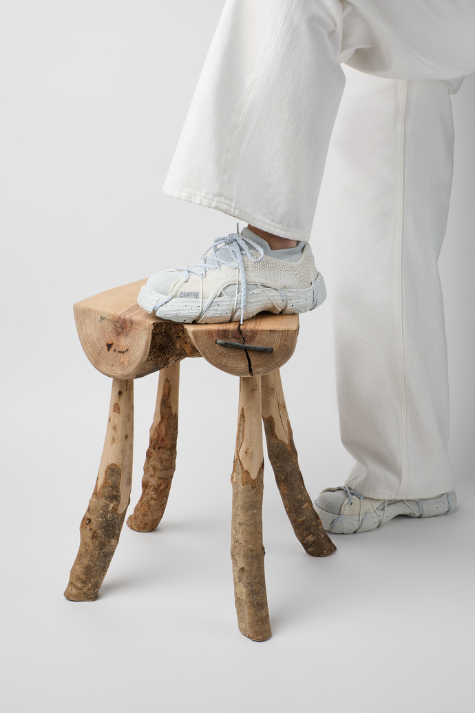 'Ullastre' stool Handmade olive wood stool