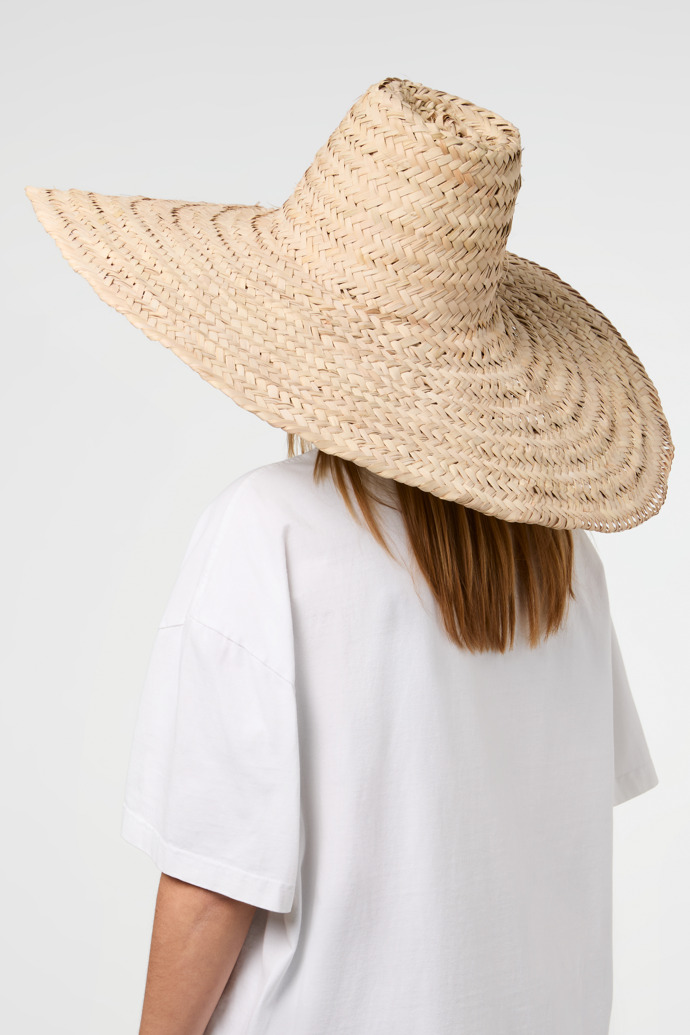 Oversized esparto hat Handwoven esparto hat