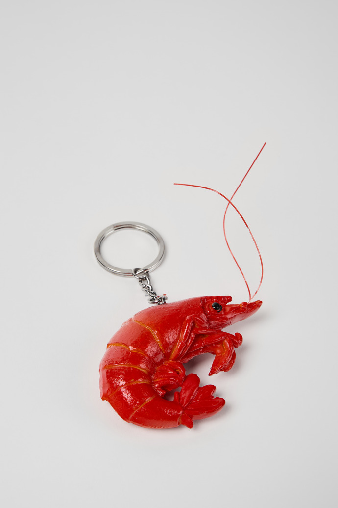 Close-up view of 3 crustacean key rings 3 key rings