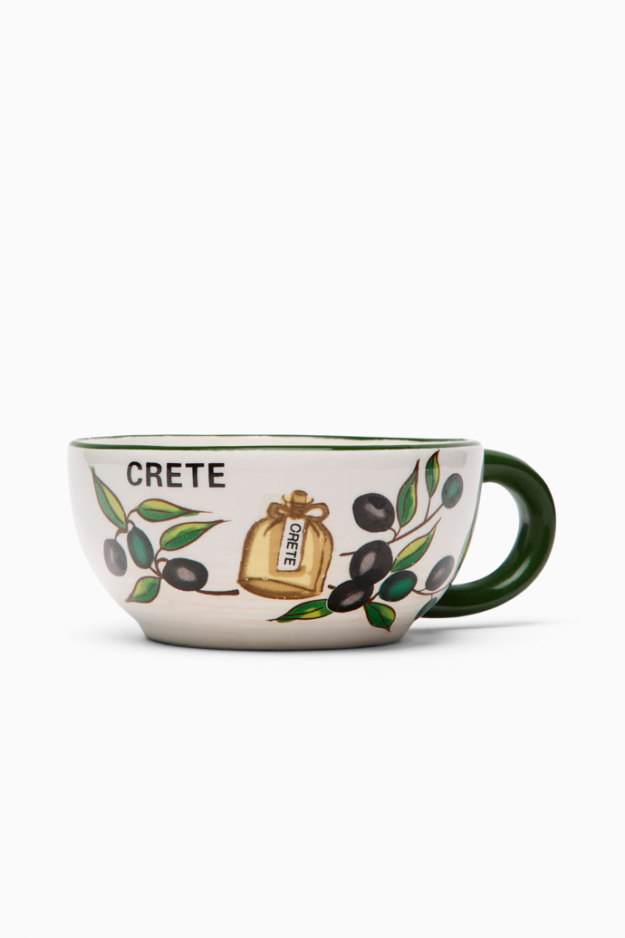 Back view of Crete cup Ceramic souvenir cup