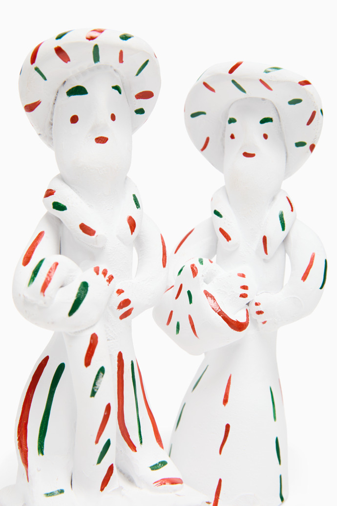 Siurells Juego de dos figuras de barro tradicionales con silbato de Olleria Ca’s Canonge