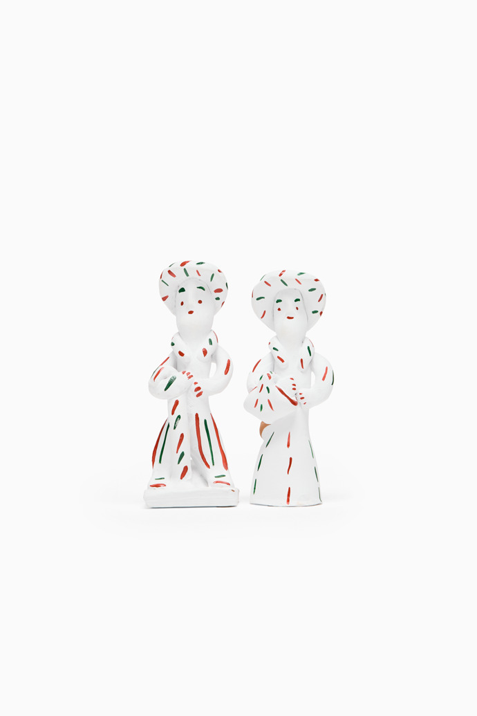 Siurells Juego de dos figuras de barro tradicionales con silbato de Olleria Ca’s Canonge