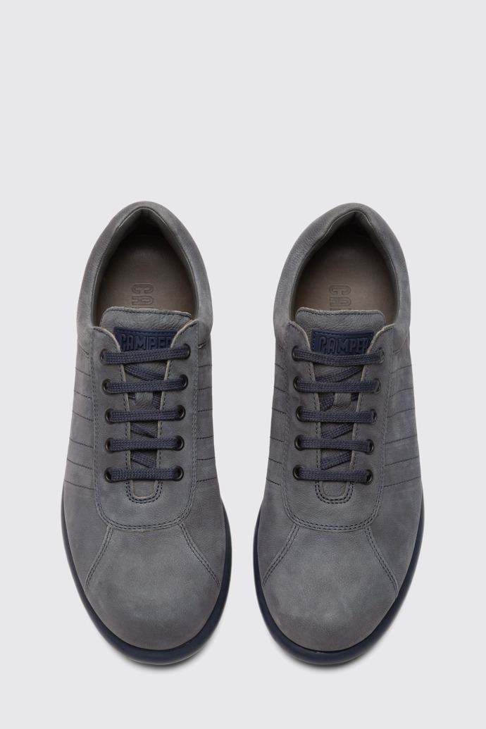Overhead view of Pelotas Gray blue shoe for men