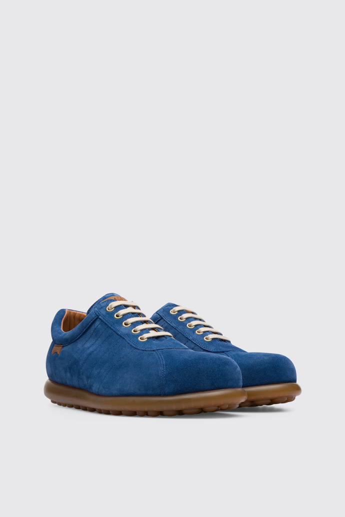 Front view of Pelotas Iconic blue shoe for men
