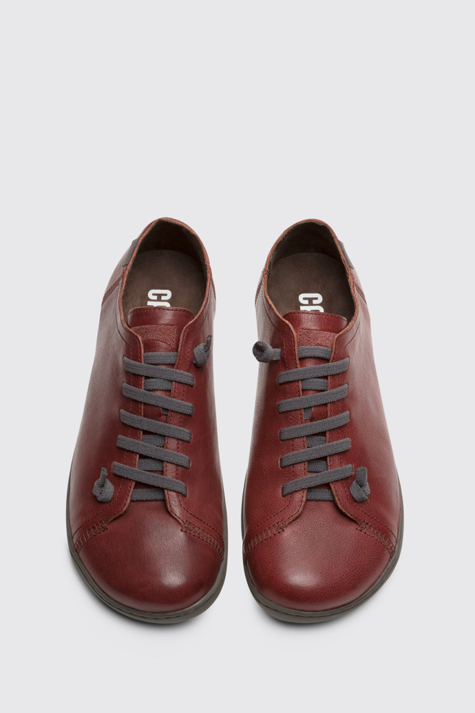 Overhead view of Peu Burgundy casual shoe for men