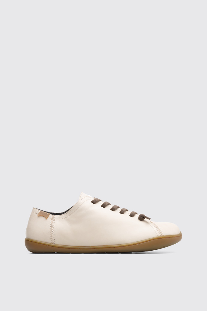 Side view of Peu Cream leather shoe for men