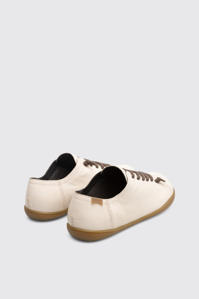 Back view of Peu Cream leather shoe for men