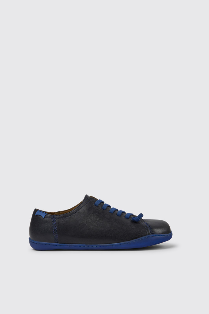 Side view of Peu Blue leather shoes for men