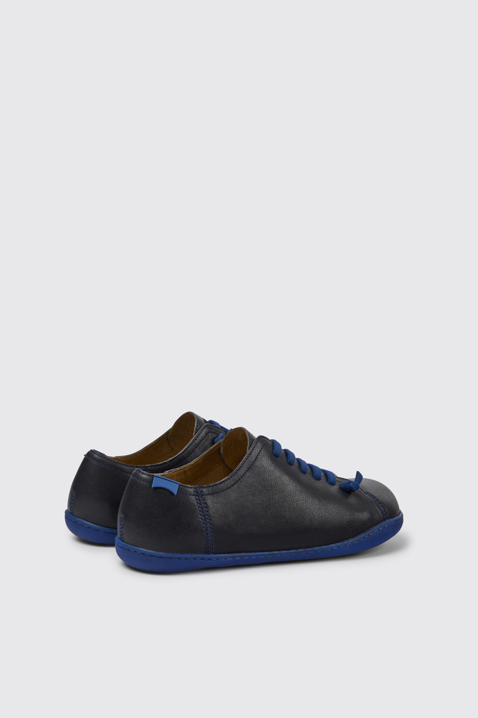 Back view of Peu Blue leather shoes for men