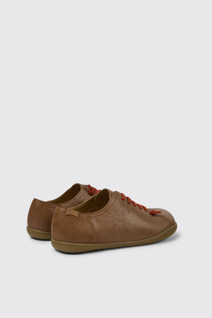 Back view of Peu Brown leather shoes for men