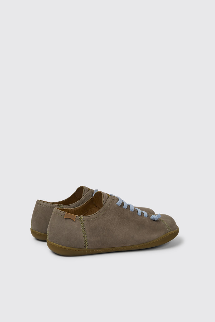Back view of Peu Green nubuck shoes for men