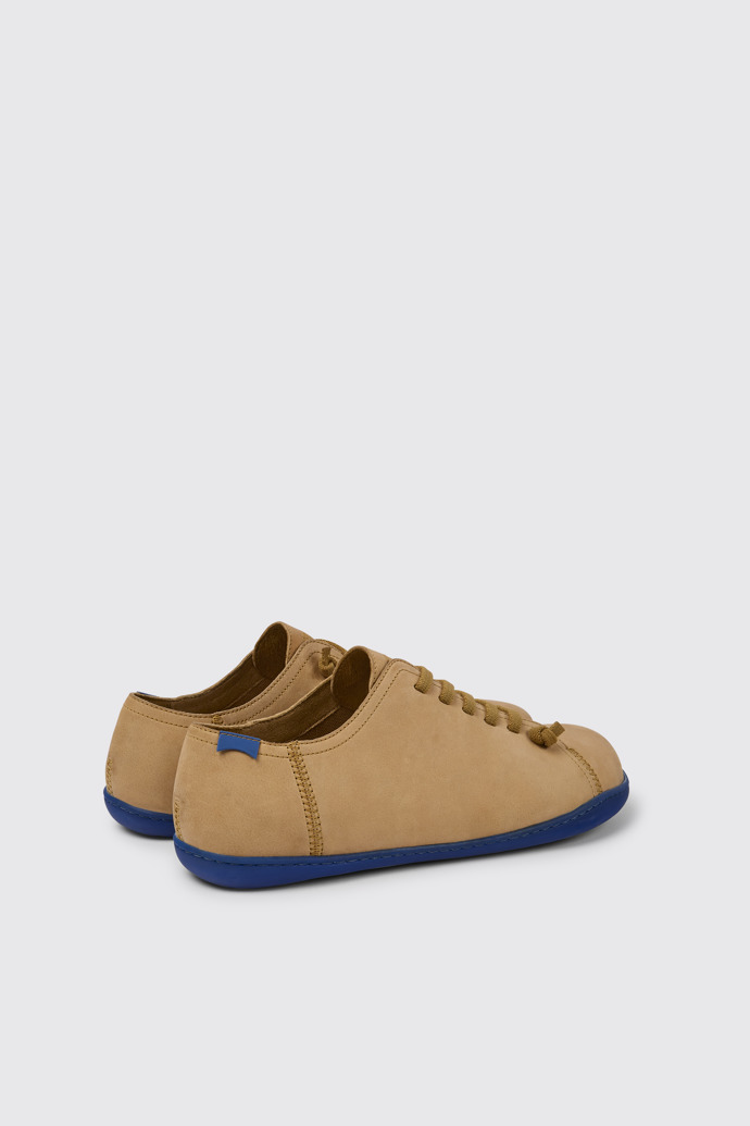 Back view of Peu Brown nubuck shoes for men